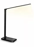 Lampada da Scrivania, da tavolo con funzione di protezione degli occhi, con 10 livelli di luminosità, 5 modalità di illuminazione, tocca controllo, porta di ricarica USB