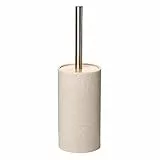TATAY Scopino bagno BORA, Realizzato in Polipropilene, Senza BPA. Secchio con Interno in Polipropilene, Colore Beige. Misura 9,8 x 9,8 x 32,2 cm, 6400300