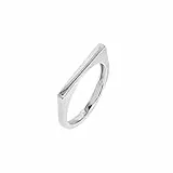 Amazon Essentials Anello in Argento Sterling Placcato al rodio, Misura 5, Argento