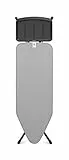 Brabantia - Asse da Stiro C - Per Caldaia a Vapore - Modello XL per Stirare - Supporto in Metallo - Regolabile in Altezza - Robusto a Quattro Gambe - Pieghevole - Metallised - 124x45 cm