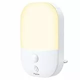 Luce Notturna LED, Luci Notturne con Sensore di Luce 5 Livelli Luminosità 3 Modalità di Illuminazione, Luce Notturna da Presa per Camera dei Bambini, Bagno, Corridoio, Cucina, Scale, Bianca Calda