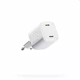 VOLTME Caricatore USB C 30W 2-Porte Rapido Bianco, Caricatore Doppio USB-C 30W Doppia GaN Rapida PD3.0 & PPS Presa USB C Compatto e Compatibile con iPhone 14/13/12, Samsung, iPad, MacBook Air