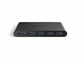 Sitecom CN-084 Hub a 7 Porte, USB 3.0, Nero/Antracite