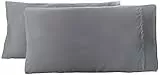 Amazon Basics - Federe in microfibra, 50 x 80 cm, confezioni da 2, Grigio scuro
