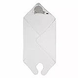 Clevamama Grembiule da bagno in bambù con cappuccio per neonati e bambini in bambù ultra morbido, assorbente, per ragazzi e ragazze 0-4 anni, 98 x 98 cm, colore: grigio