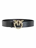 Pinko Love Berry Simply H4 Belt Vite Cintura, Z99Q_Nero-Antique Gold, S Donna