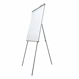 Lavagna Magnetica Scrivibile e Cancellabile con Portablocco per Fogli Mobili cm 60,5x100. Flipchart con Treppiede o con Ruote. (Con Treppiede)