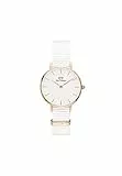 Daniel Wellington Petite Dover Orologio Donna, 28mm, in NATO, Bianco/Oro Rosato