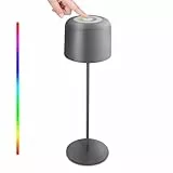 uuffoo Lampada da tavolo LED metallo dimmerabile senza fili con interruttore touch per uso interno ed esterno 8 colori disponibili e impermeabile IP54 per camera da letto, bar, ristorante