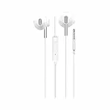 Hoco M57 - Auricolari ad alta definizione, in-ear, anti groviglio, isolamento acustico, bassi profondi, per iPhone, iPod, iPad, lettori MP3, Samsung Galaxy, Nokia, HTC, Nexus, Blackberry, ecc. bianco