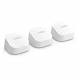 Sistema Wi-Fi 6 mesh dual-band Amazon eero 6+, con hub per Casa Intelligente Zigbee integrato e supporto per i dispositivi client a 160 MHz | Kit da 3 pezzi