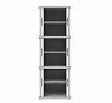 Terry, Rolling Space Cab 3, Armadio a 3 vani da Interno ed Esterno con Due Antine Scorrevoli, 3 Ripiani Interni Modulabili, Grigio, in Plastica Riciclata, Dimensioni: 59x36x170 cm