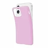 SBS Cover per iPhone 12/12 Pro rosa light pink Pantone 516 C, custodia morbida e flessibile antigraffio, cover sottile e comoda da tenere in tasca, custodia compatibile con ricarica wireless