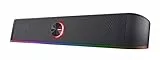 Trust Gaming GXT 619 Thorne Soundbar PC Illuminata RGB, 12W, Casse PC, Stereo Speaker con Illuminazione Regolabile, Alimentazione USB, Jack AUX 3.5 mm, per Computer, Laptop, TV - Nero