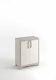 Keter Armadio Basso Gulliver Xl Con 2 Ripiani Regolabili, Bianco, 80 x 44 x 100 cm, 9 Kg