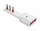 ROSI ADATTATORE ULTRAPIATTO SPINA 16A 2P+T/PRESA 10/16A 2P+T BIANCO SERIE EMILIA FLAT