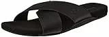 Timberland Seaton Bay Cross Strap Slide, Sandali Uomo, Nero ( Black Leather), 44 EU
