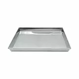 Pentole Agnelli COAL49/340 Teglia Rettangolare in Lega d'Alluminio 3003 con Orlo, Argento, 40 x 30 cm, 1 Pezzo