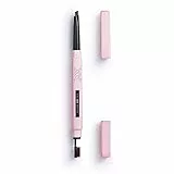 Makeup Revolution Beauty Fauxx, Matita per sopracciglia, Marrone intenso, 0,28g