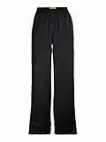 JACK & JONES Jxkira Regular Satin Pant Noos, Pantaloni, Nero, S Donna