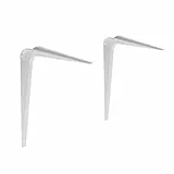 Amazon Basics AB5403 - Staffa per mensola, 20,3 x 25,4 cm, confezione da 10, bianco