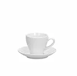Tognana Margaret, Set 6 Tazzine Caffè con piatto cc 100, Porcellana, Bianco