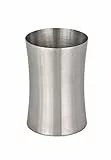 WENKO Bicchiere portaspazzolini Pieno acciaio inossidable, Acciaio inossidabile, 6.7 x 9.9 x 6.7 cm, Satinato