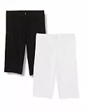 Only Onllive Love City Shorts 2PACK Jrs Pantaloni da Ciclismo, Nero/Confezione: Bianco, S (Pacco da 2) Donna