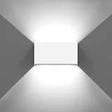KAWELL 24W Moderno Applique da Parete LED Lampada da Parete Angolo del Fascio Regolabile Alluminio Lampada da Muro Impermeabile IP65 per Bagno Camera da Letto Corridoio Soggiorno Scale, Bianco 6000K