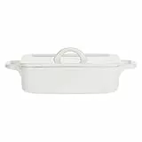 LA PORCELLANA BIANCA - Teglia Rettangolare con coperchio e manici 22 cm Poppi
