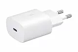 Samsung EP-TA800N 25W Caricabatterie a Ricarica Super Veloce, Porta USB di tipo C, Senza Cavo, Bianco