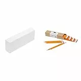Amazon Basics Gomma per cancellare bianca squadrata, confezione da 10 & Matite pre-temperate in legno #2 HB, Confezione da 30 pezzi