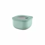 Guzzini Store&More Kitchen Active Design Contenitori Ermetici Bassi per Frigo/Freezer/ Microonde (S), 12.2 x 12.2 x 6.8 cm, Verde (Sage Green)