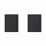 Amazon Basics - Taccuino a righe con copertina morbida, formato XL, 25 x 20 cm (Confezione da 2)