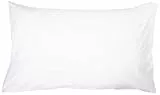 Amazon Basics - Federa copricuscino in 100% cotone morbido, con cerniera, 4 unità, bianco, 50 x 80 cm
