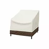 Amazon Basics Telo di copertura sagomato per poltrona a seduta profonda da lounge, 2 unità , Beige + Marrone Chiaro