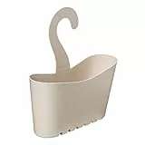 TATAY Portaoggetti da Doccia, Polipropilene, 100% Materiale Riciclato, Cestino Multifunzionale, Beige, Dimensioni: 25 x 9 x 28 cm