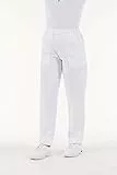 Gima - Pantalone da Divisa Ospedaliera, 100% Cotone di Ottima Qualità, Unisex, Elastico in Vita, 3 Tasche, per Dottori, Dentisti, Veterinari, Infermieri, Bianco, M
