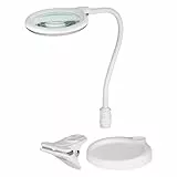 goobay 60359 Lampada a LED con lente d'ingrandimento - lampada con supporto - lampada con supporto - consumo di energia 6 W - temperatura di colore 6200 K - flusso luminoso 480 lm, bianco