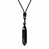 Collana Coppia, Collana Di Pietra Di Cristallo Delicato Naturale Nero Onice Esagonale Ciondolo Girocollo Reiki Amuleto Chakra Collana Catena Yoga Meditazione Gioielli Regalo Per Ragazza Donna Uomo