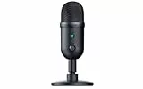 Razer Seiren V2 X - Microfono USB per Streamer Microfono a Condensatore da 25 mm, Modello Polare Supercardioide, Limitatore di Guadagno Analogico, Monitoraggio Microfono Nero