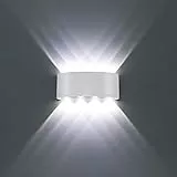 Applique da parete Interno Moderno, 8W Bianco Lampade da parete LED in Alluminio per interni esterno Perfetto per Camera da letto, Soggiorno, Corridoio, Scale, Percorso (Bianco Freddo)