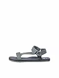 Jack & Jones Sandali da uomo con cinturino alla caviglia, chiusura a tocco, sandali da trekking, Antracite, 40 EU