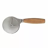 Boska Rotella Tagliapizza – Oslo+ Tagliapizza - rotella pizza - Lavabile in lavastoviglie - Acciaio inossidabile con manico in legno - Argento