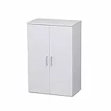 Iris Ohyama, Mobiletto, Scaffale, Armadio, Organizzatore di scarpe, 6 scomparti, Modulare, Contiene 18 paia, Ingresso, Camera da letto, Soggiorno, Ufficio - Shoe Cabinet SR-6035 - Rovere bianco
