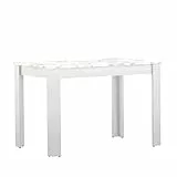 TemaHome Nice Tavolo da Pranzo, Particle Board, Bianco (Marble), 110 x 70 x 73.4 cm
