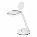 goobay 60363 Lampada ingrandimento LED dimmerabile/Supporto lampada ingrandimento, lente ingrandimento luce/temperatura di colore 6500K / flusso luminoso 450lm / tensione d'esercizio 230V / Bianco