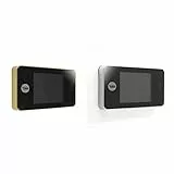Yale Spioncino Elettronico 45-0500-1432-00-02-01 Ottone, Visualizzazione Dal Vivo, Oro, 4 x 18 x 26 cm; 200 grammi & Spioncino digitale 45-0500-1432-00-60-1, Argento