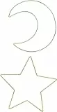Shinowa Acchiappasogni, Decorazione Natalizia, Campana Campanelli Eolici, 2 Pezzi Supporto Anello Lunare Decorazione Creazione Ghirlanda Anelli in Ferro Accessori Stella Cornice Dorata Accessori Dorat