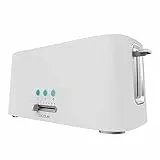 Cecotec Tostapane verticale Toast & Taste Black & White (bianco, doppia fessura lunga) (03190)